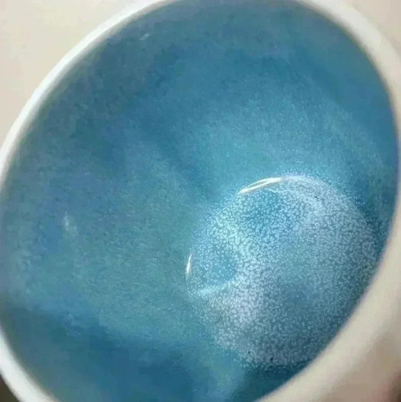 Set Of 2 Elama Mocha Blue Stoneware 15 Ounces Round Mugs Coffee Tea - Picture 3 of 4